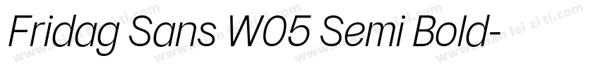 Fridag Sans W05 Semi Bold字体转换